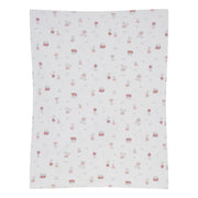 Girls White Interlock Baby Blanket