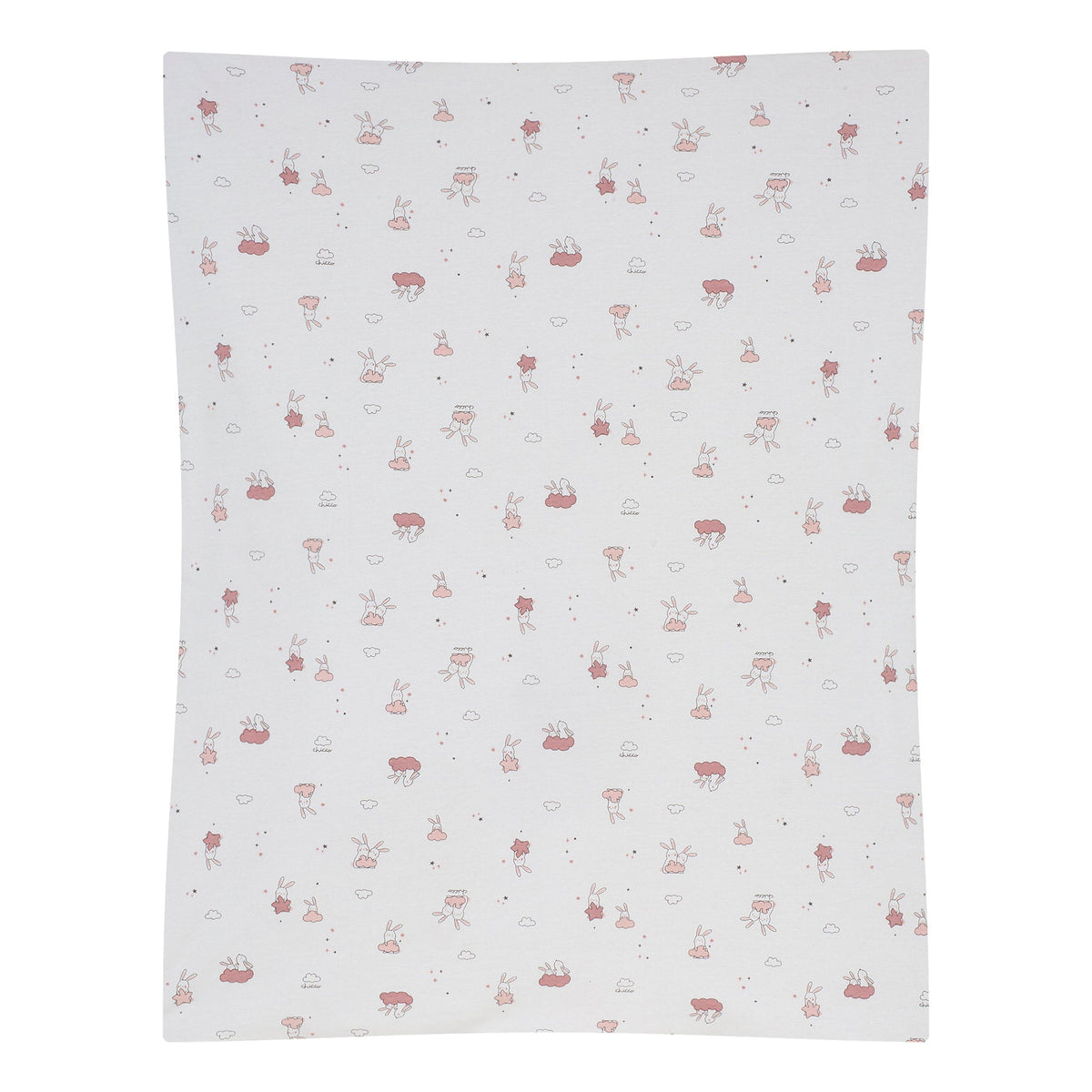 Girls White Interlock Baby Blanket