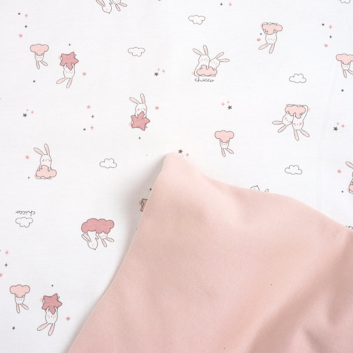 Girls White Interlock Baby Blanket
