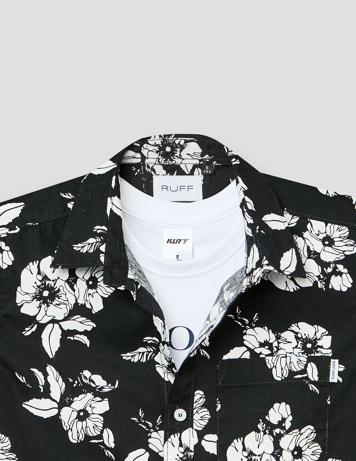 Boys Black Cotton Printed Shirt – Half Sleeve