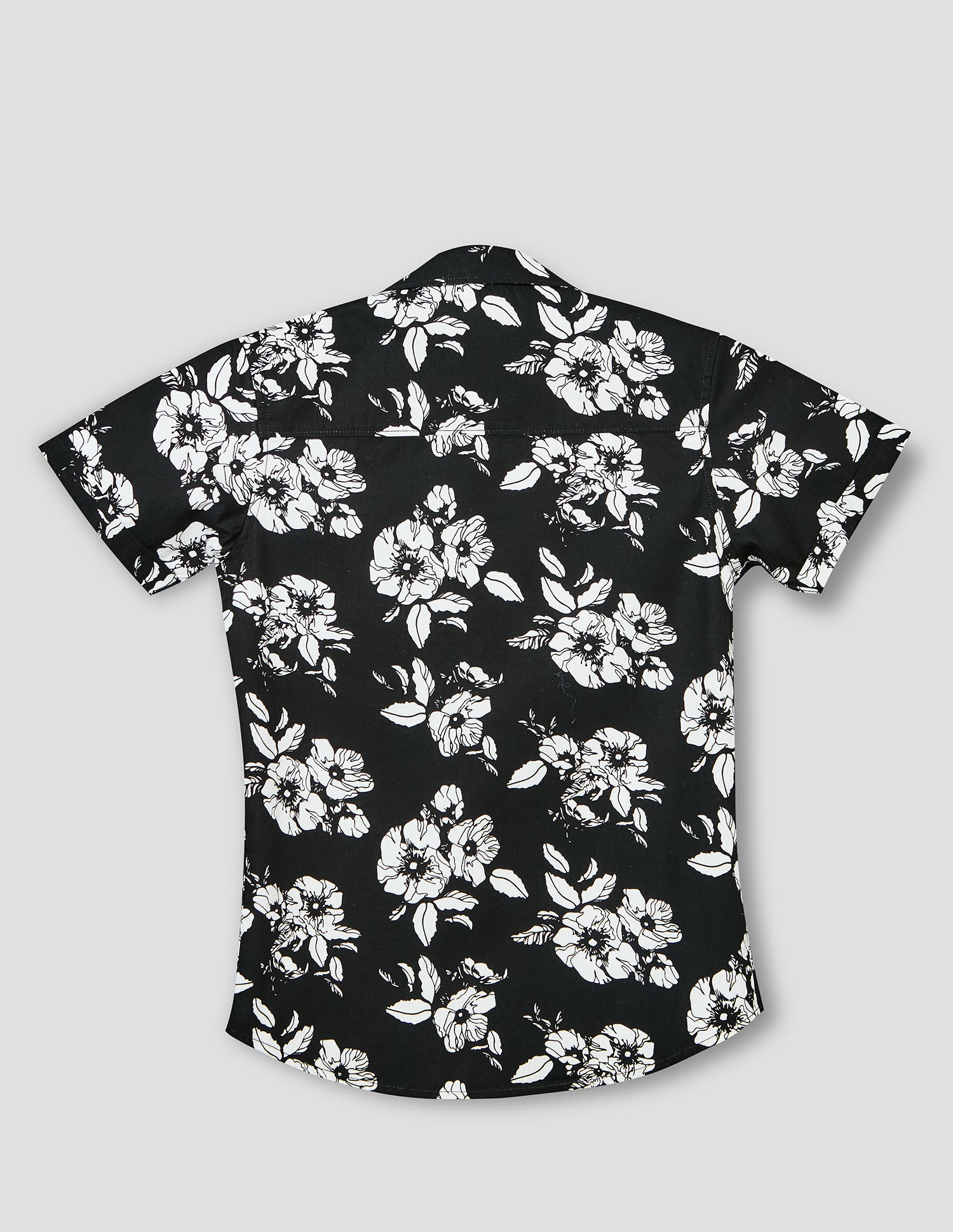 Boys Black Cotton Printed Shirt – Half Sleeve