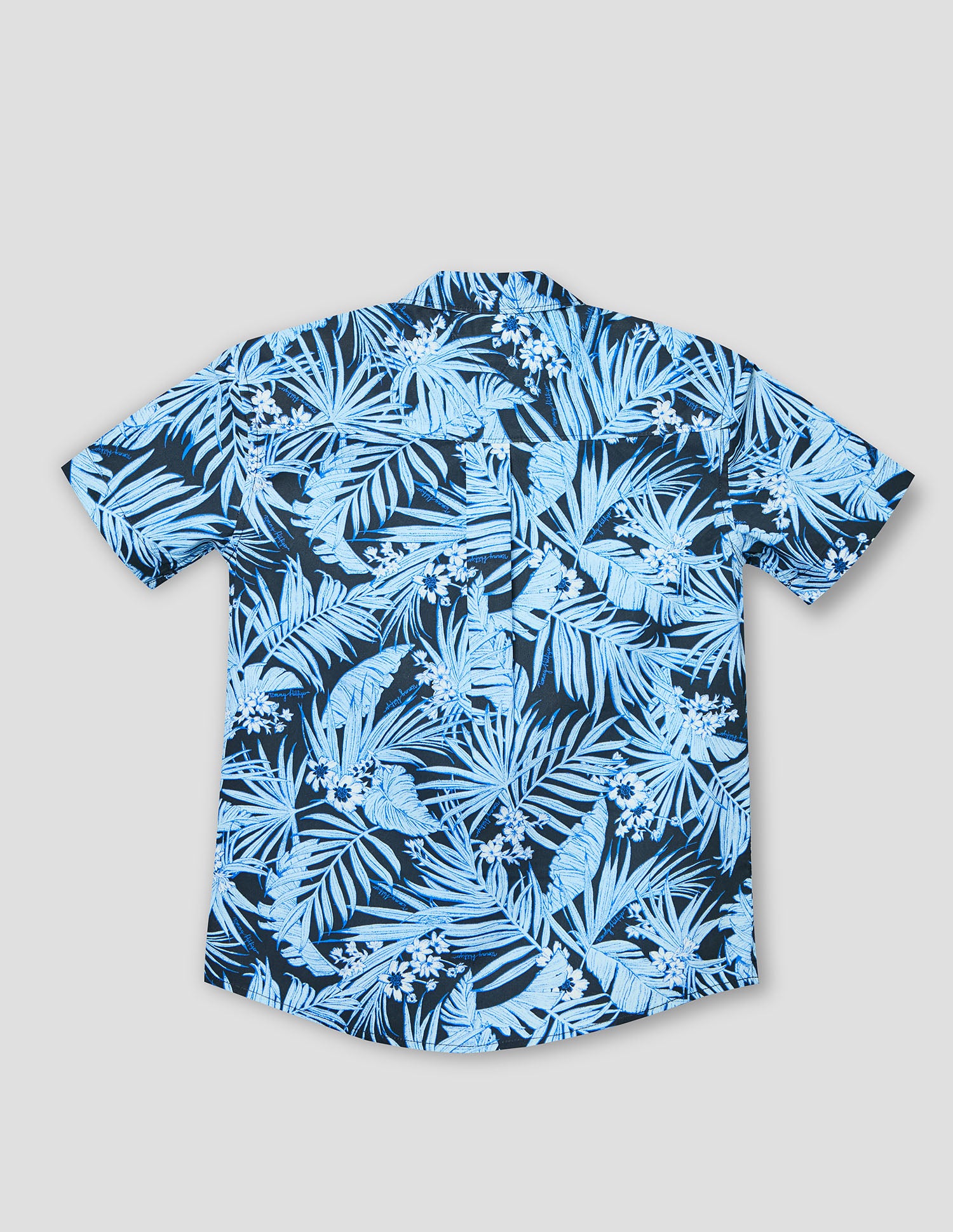 Boys Navy Cotton Printed Shirt – Half Sleeve