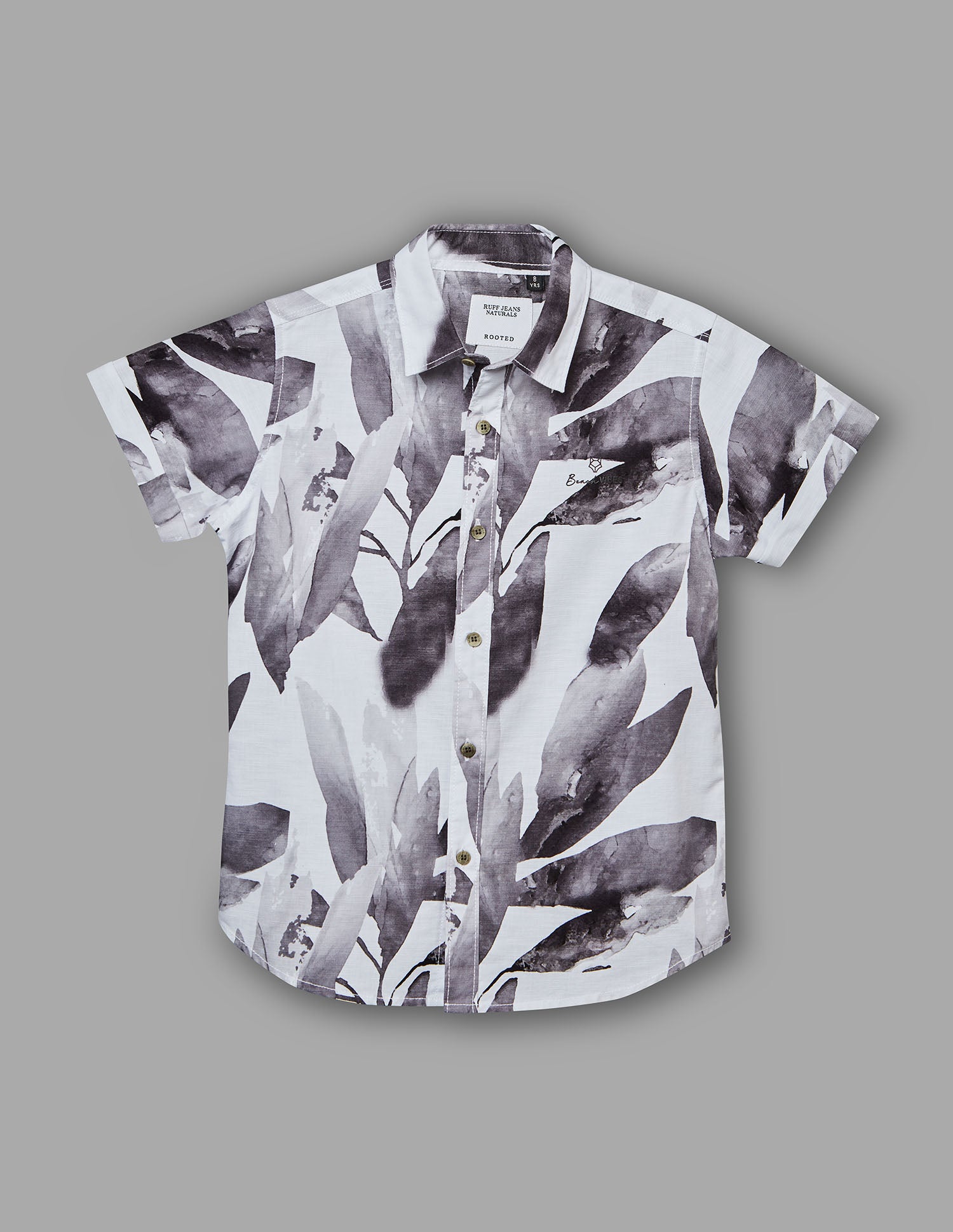 Boys Black Cotton Printed Shirt – Full Sleeve