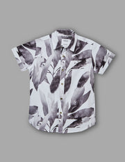 Boys Black Cotton Printed Shirt – Full Sleeve