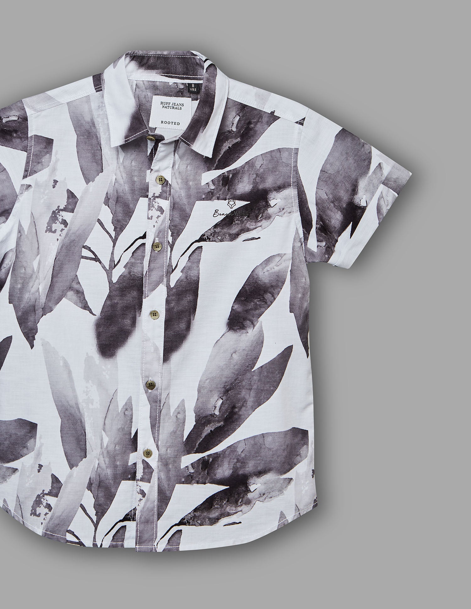 Boys Black Cotton Printed Shirt – Full Sleeve