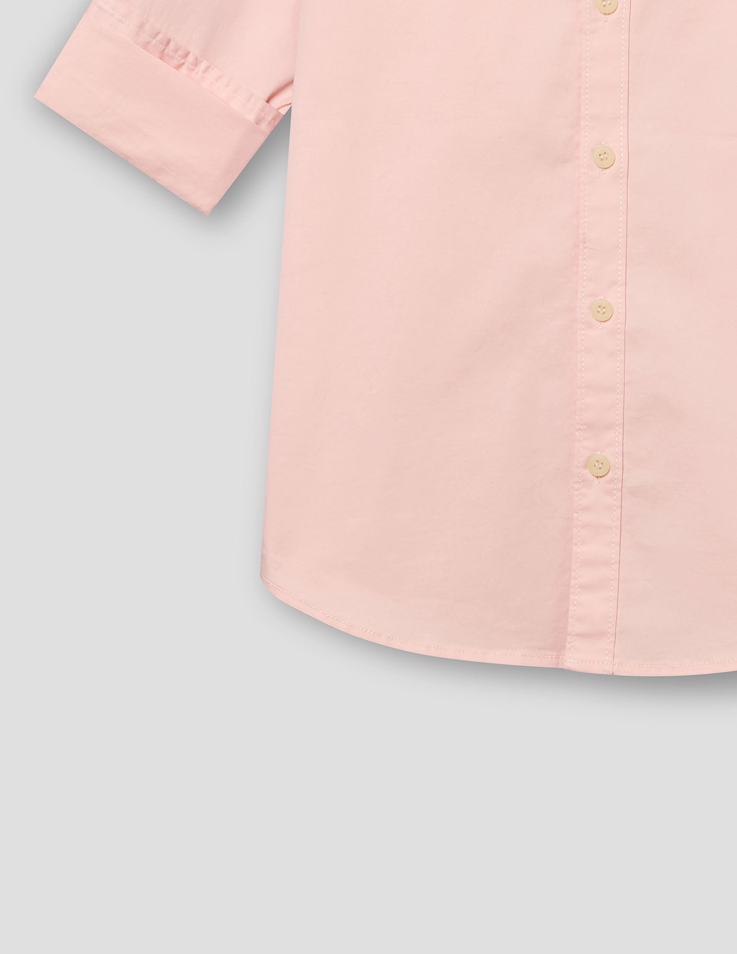 Boys Pink Cotton Solid Shirt – Full Sleeve