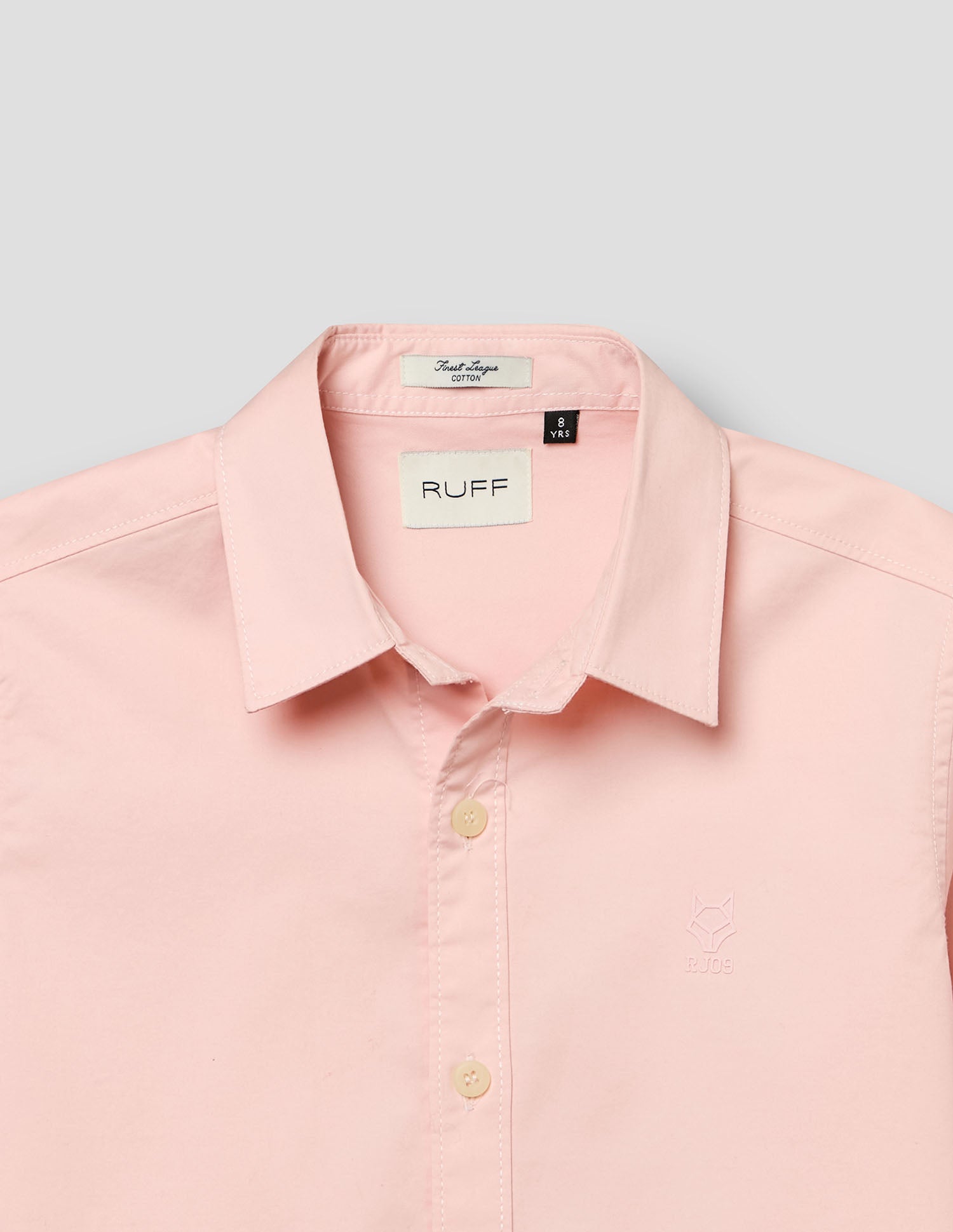 Boys Pink Cotton Solid Shirt – Full Sleeve