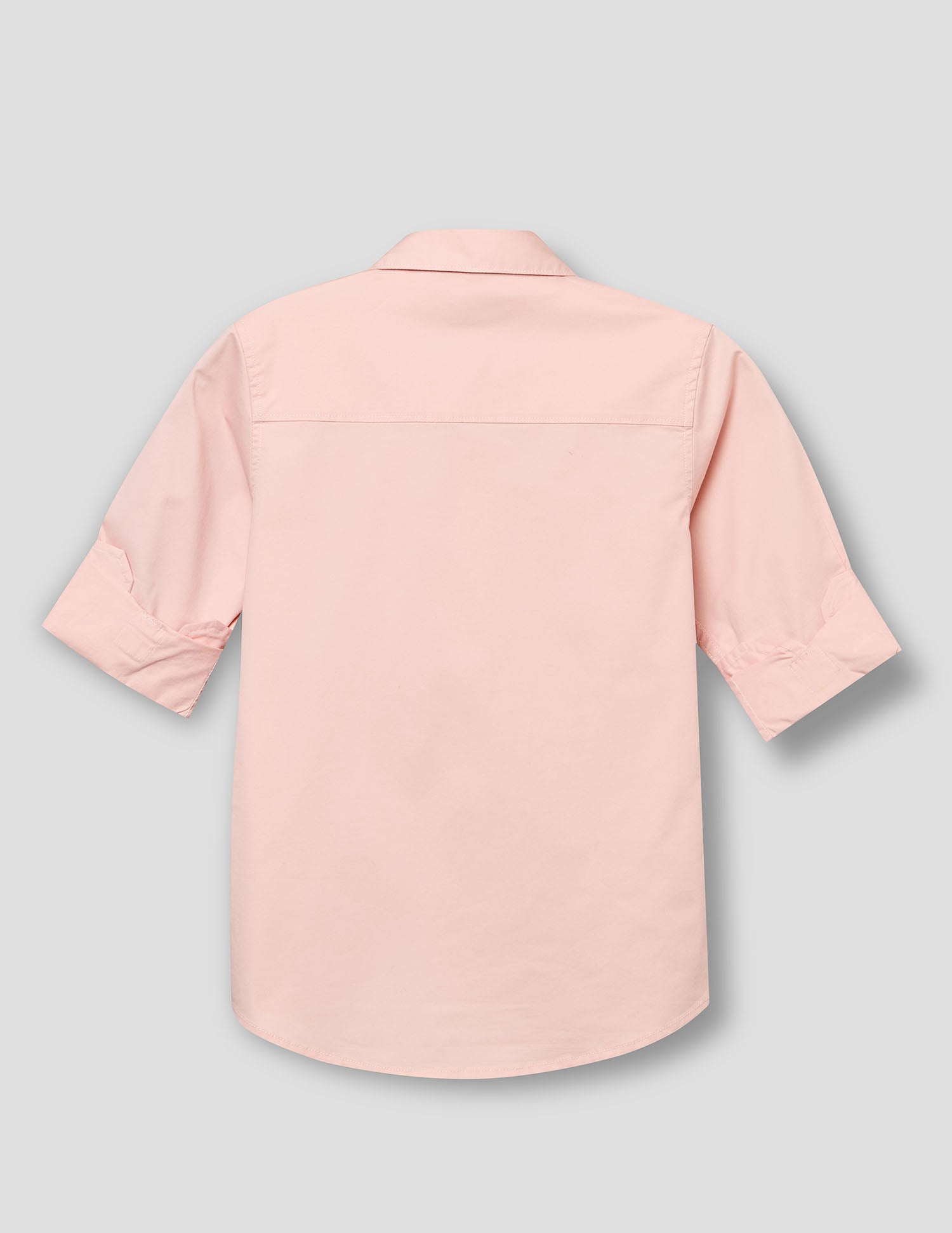 Boys Pink Cotton Solid Shirt – Full Sleeve