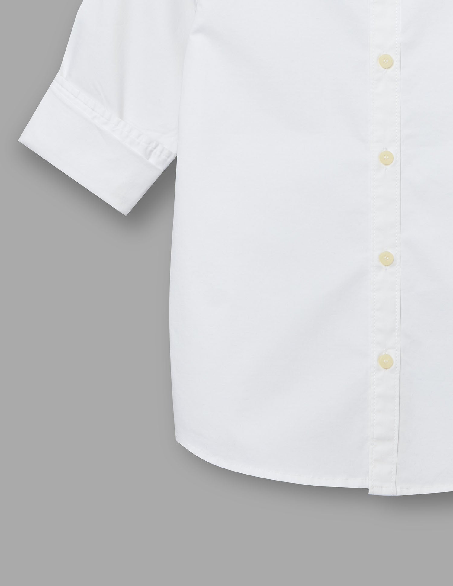 Boys White Cotton Solid Shirt – Full Sleeve