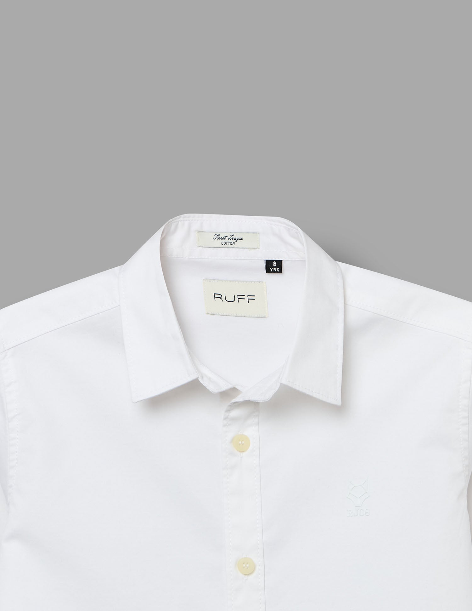 Boys White Cotton Solid Shirt – Full Sleeve