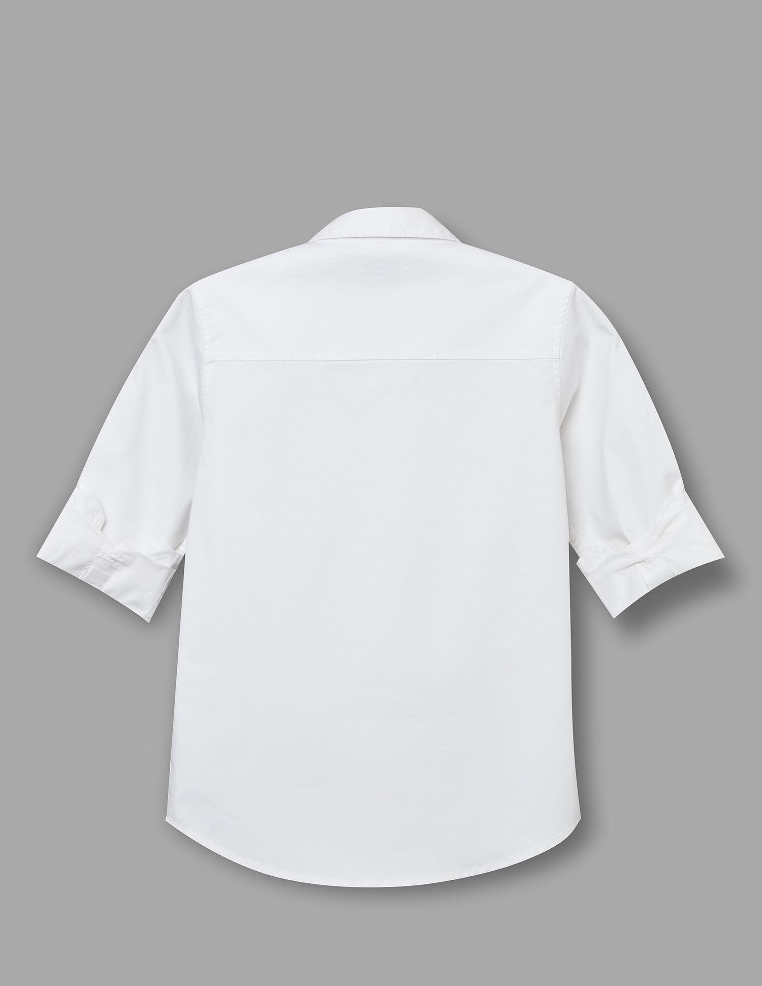 Boys White Cotton Solid Shirt – Full Sleeve