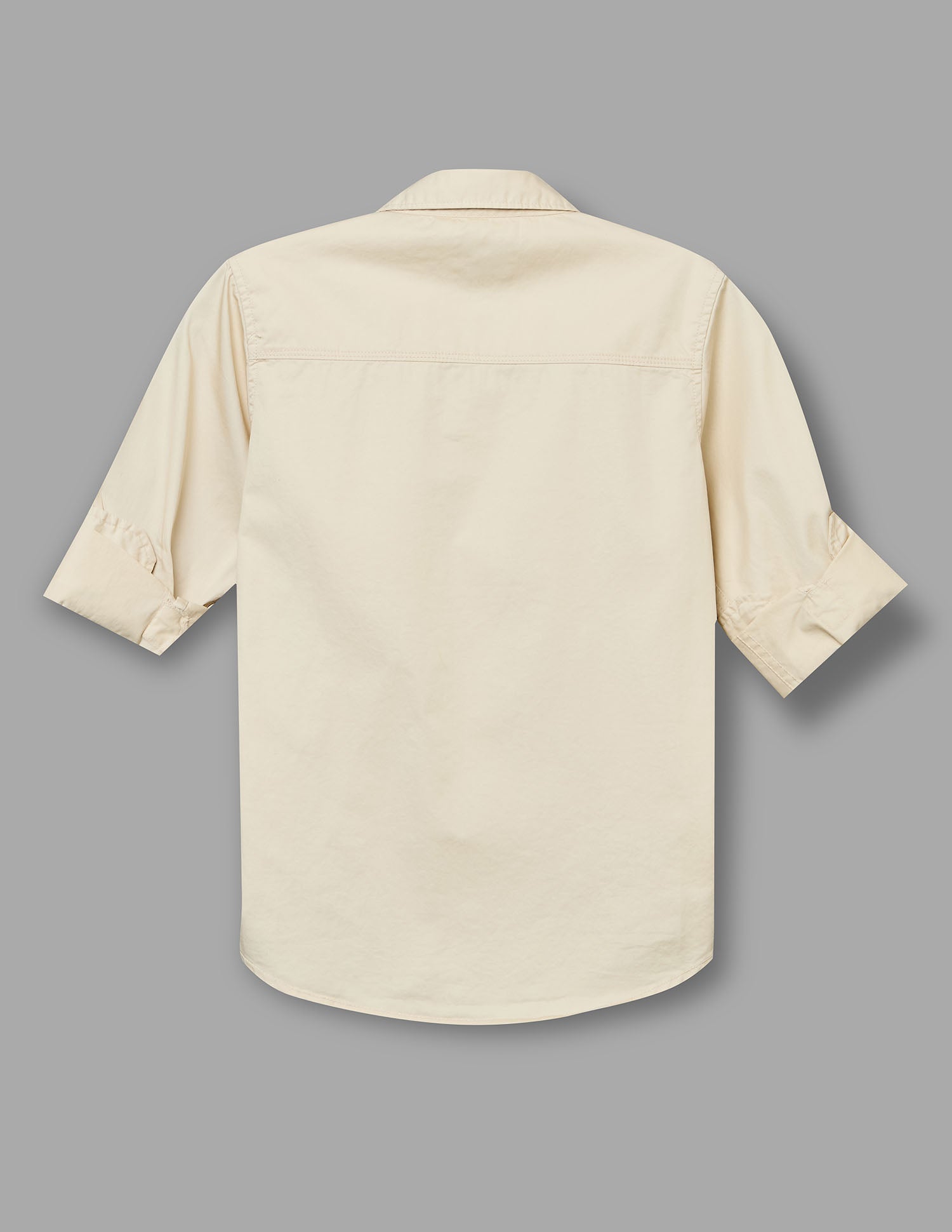 Boys Fawn Cotton Cargo Shirt – Full Sleeve Casual
