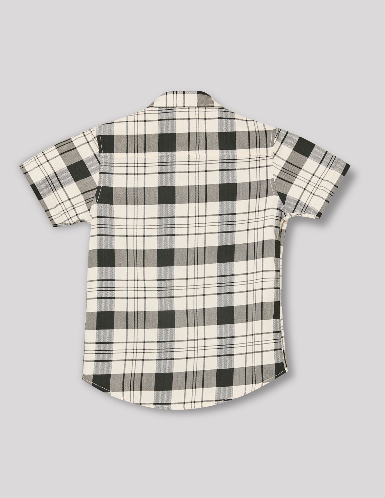 Boys Olive Smart Fashion Checked Cotton Shirt – Regular Fit