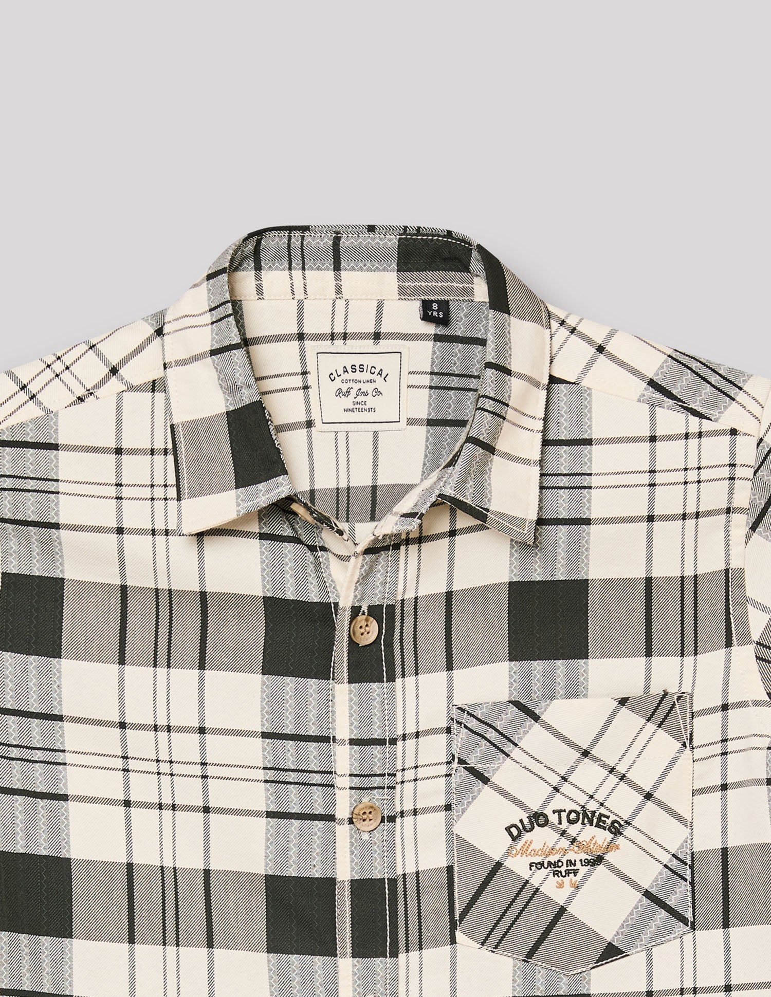 Boys Olive Smart Fashion Checked Cotton Shirt – Regular Fit