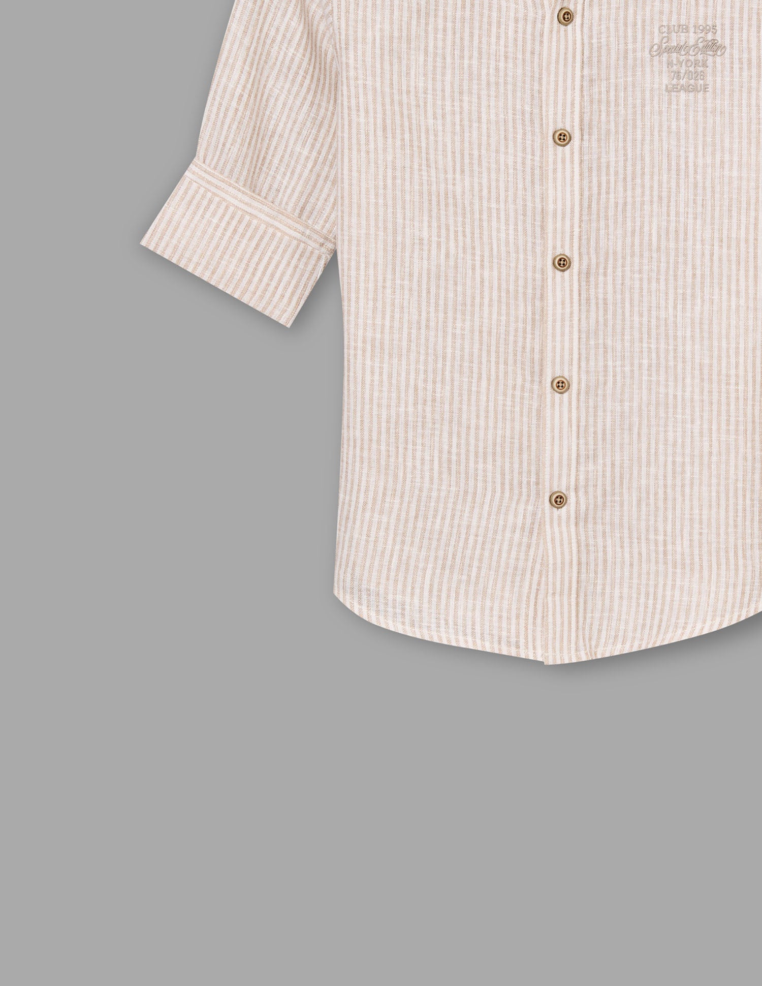 Boys Natural Cotton Stripe Shirt – Full Sleeve