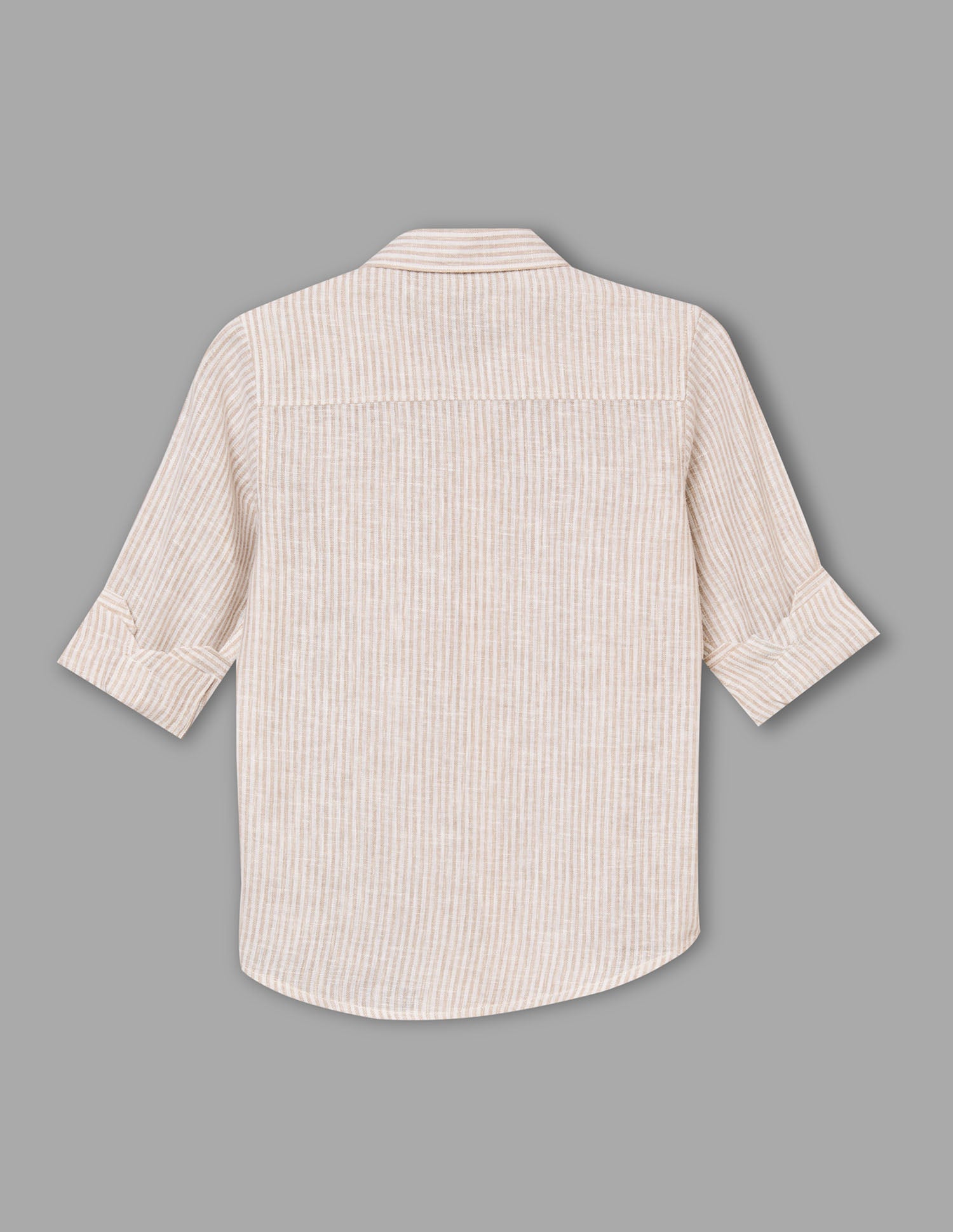 Boys Natural Cotton Stripe Shirt – Full Sleeve