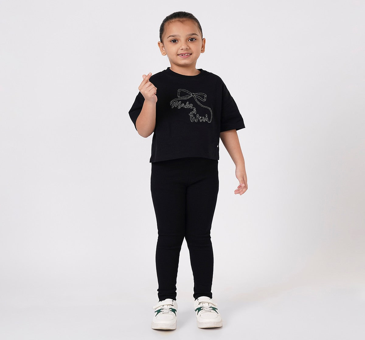 Rib Leggings 2X2 Lycra Rib Black