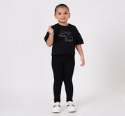 Rib Leggings 2X2 Lycra Rib Black
