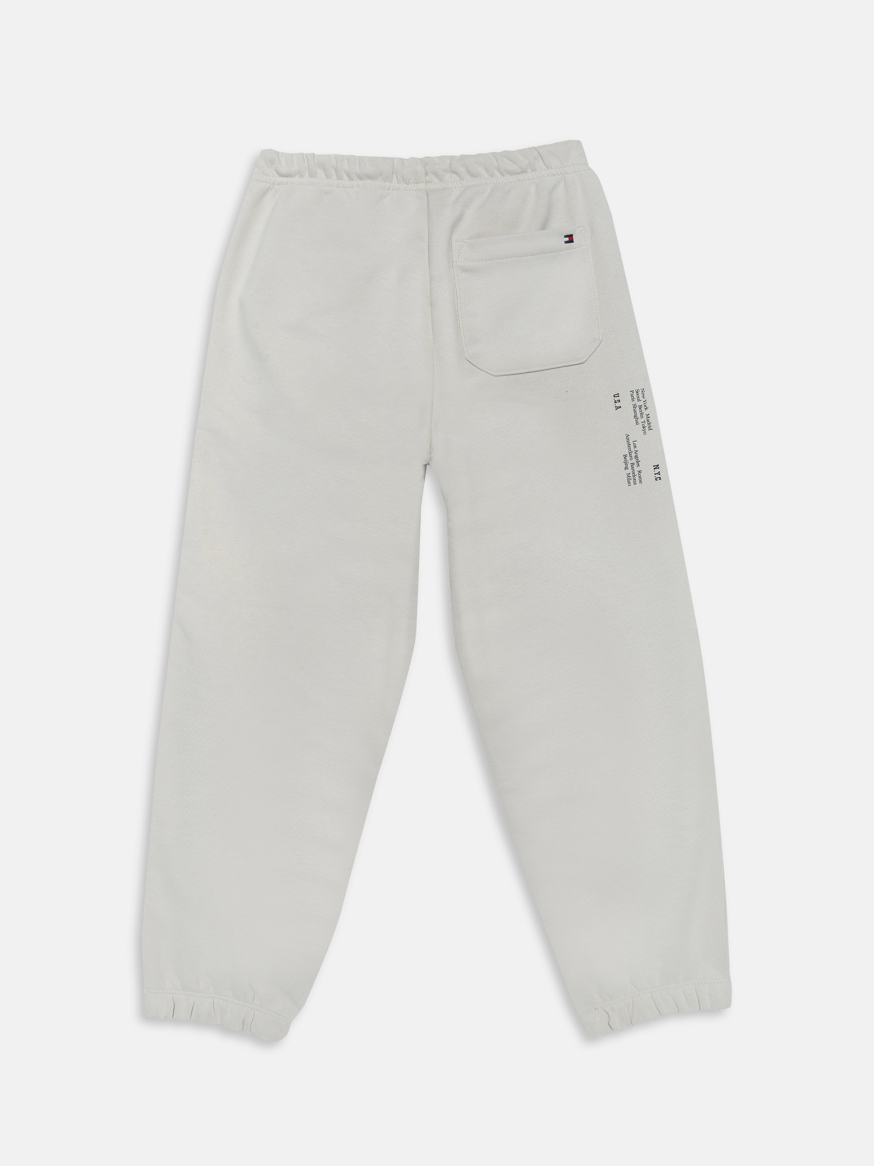 Boys Grey Logo Detail Knit Jogger Pants