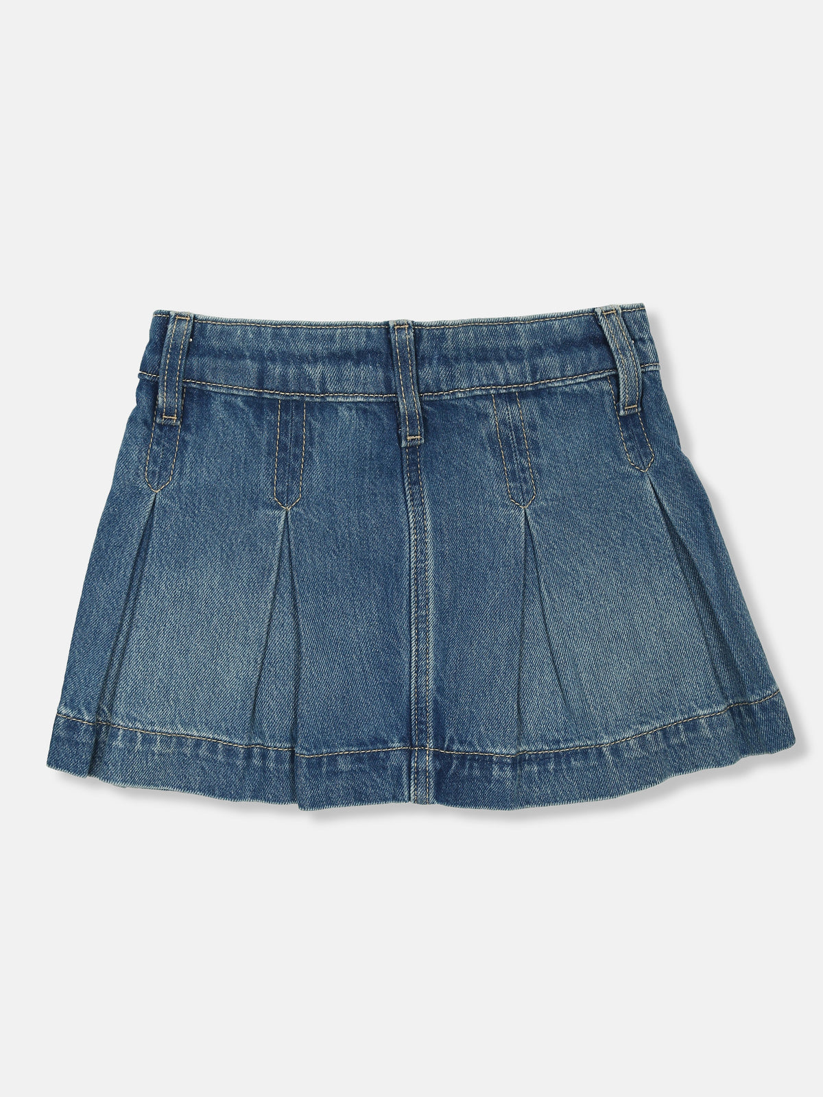 Solid Denim Skirt for Girls Blue
