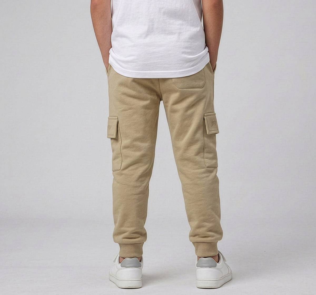 Knit Jogger with Side Pocket Detail Beige