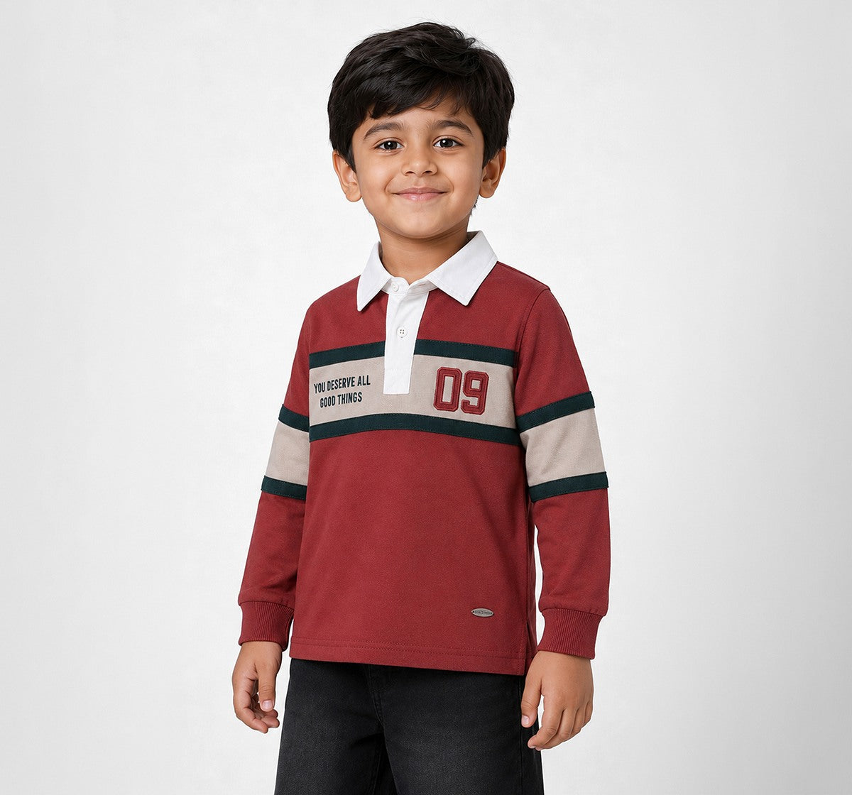 Full Sleeves Rugby Polo T-Shirt Red