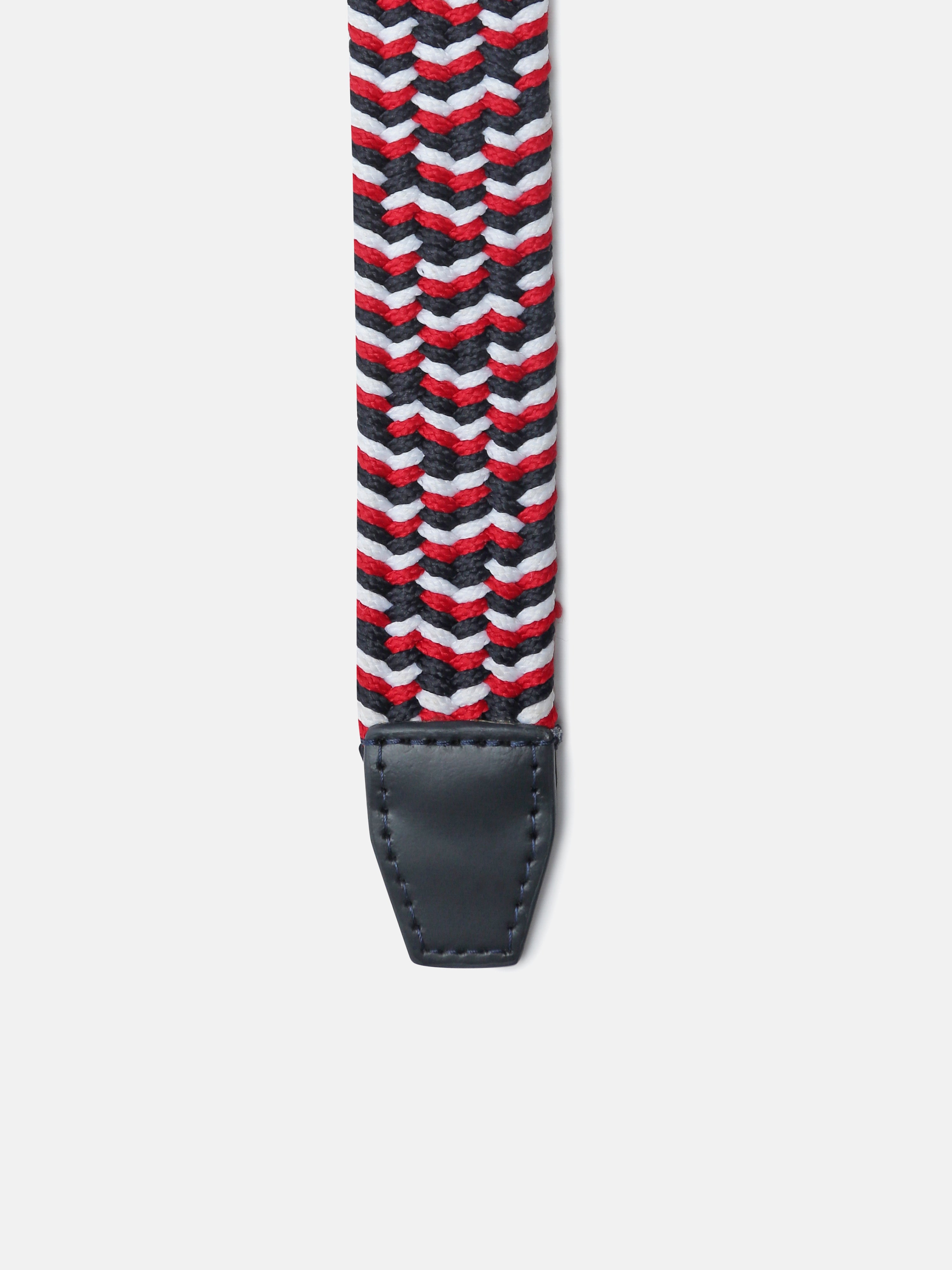 Kids Red Textured Stretch Casual Belt