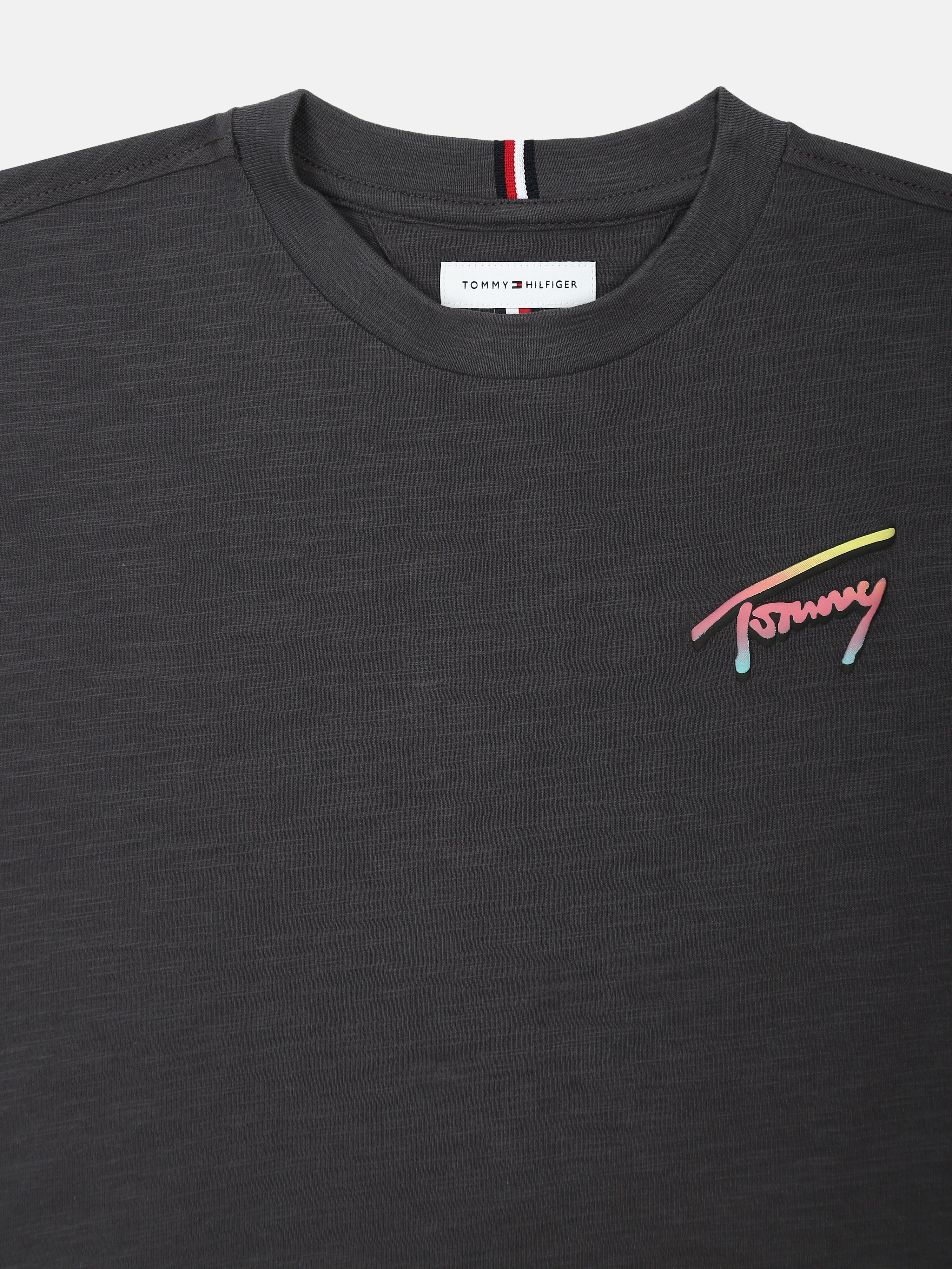 Graphic Washed Black Regenerative Cotton T-Shirt for Boys