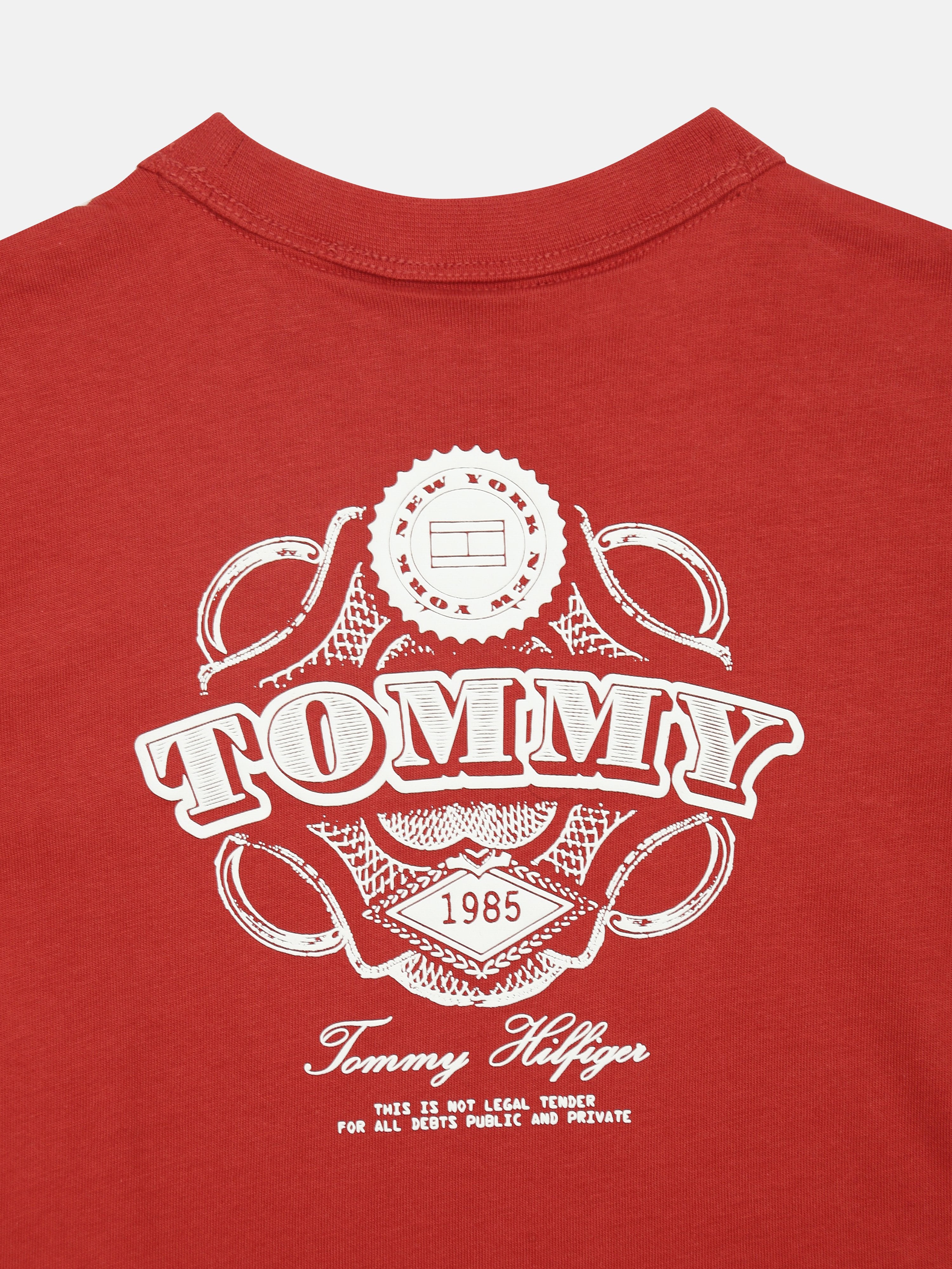 Boys Red Graphic Cotton T-Shirt