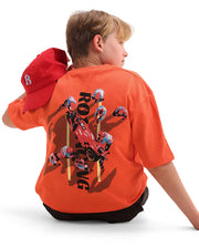 Rare Ones Boys Orange Puff Print Oversized Cotton T-Shirt