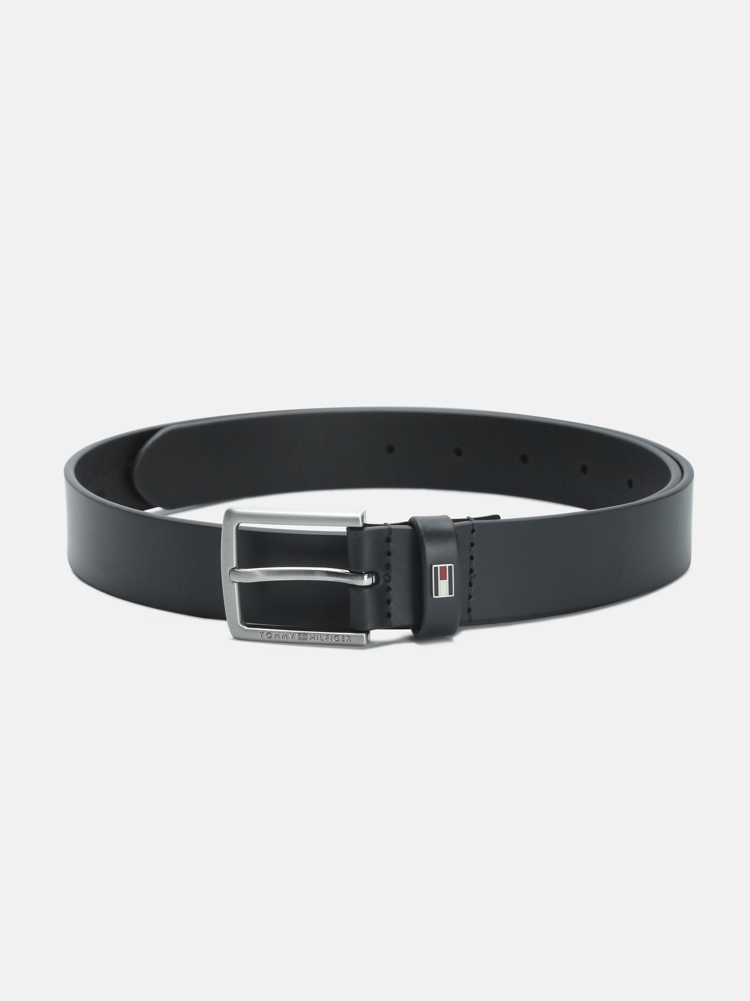 Kids Black Solid Leather Casual Belt