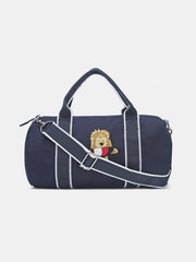 Kids Blue Casual Embroidered Polyester Carry Bag
