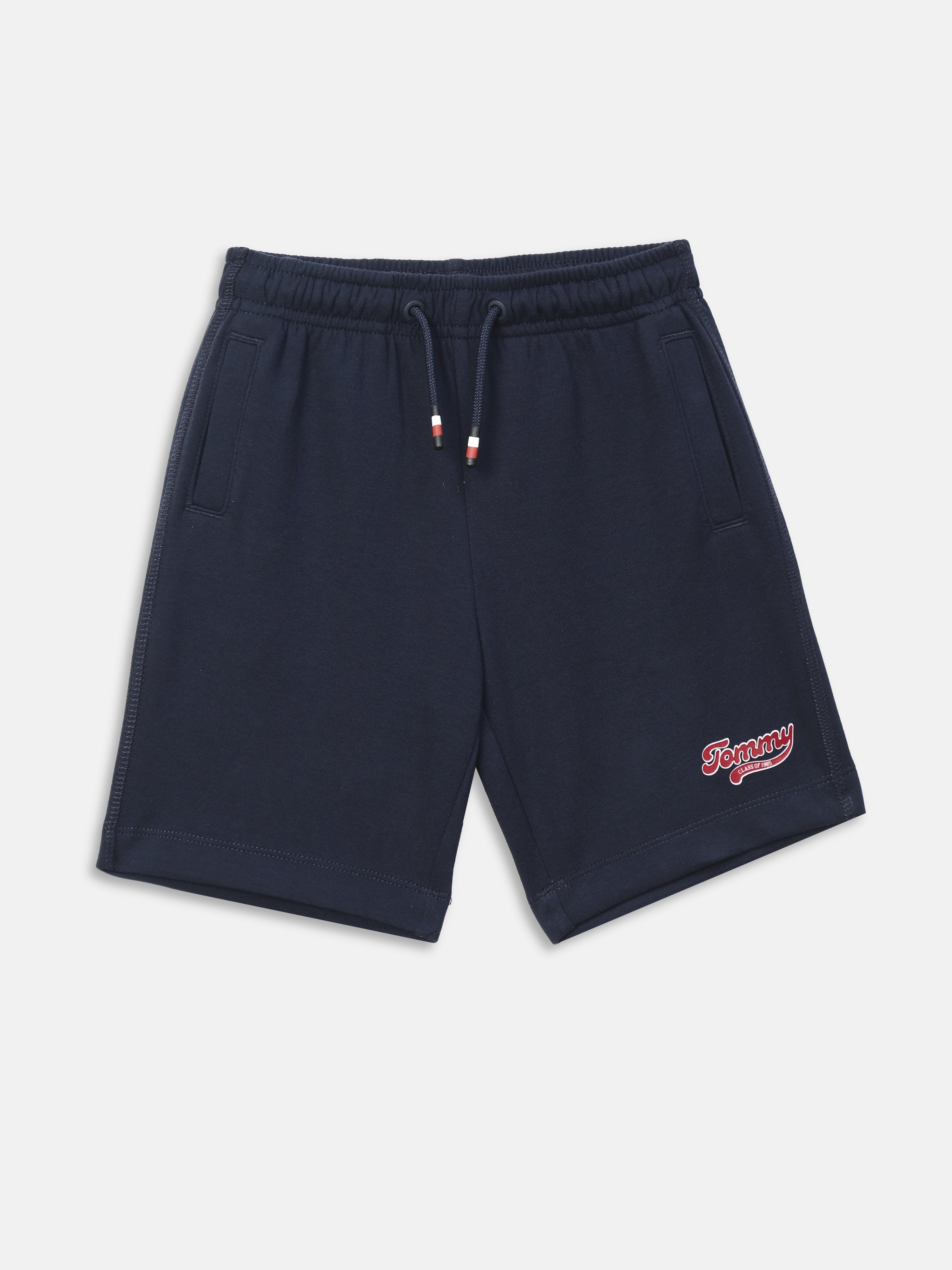 Girls Navy Logo Cotton Blend Casual Knit Bottom