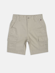 Boys Grey Solid Relaxed Fit Casual Non-Denim Pants