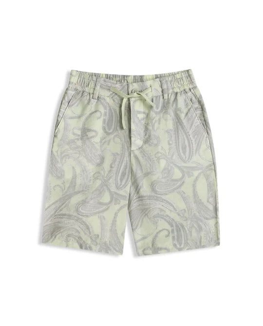 Rare Ones Boys Fluorescent Green Viscose Blend Shorts