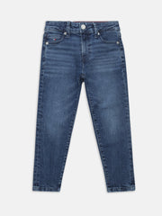 Boys Blue Straight Fit Mid Rise Jeans