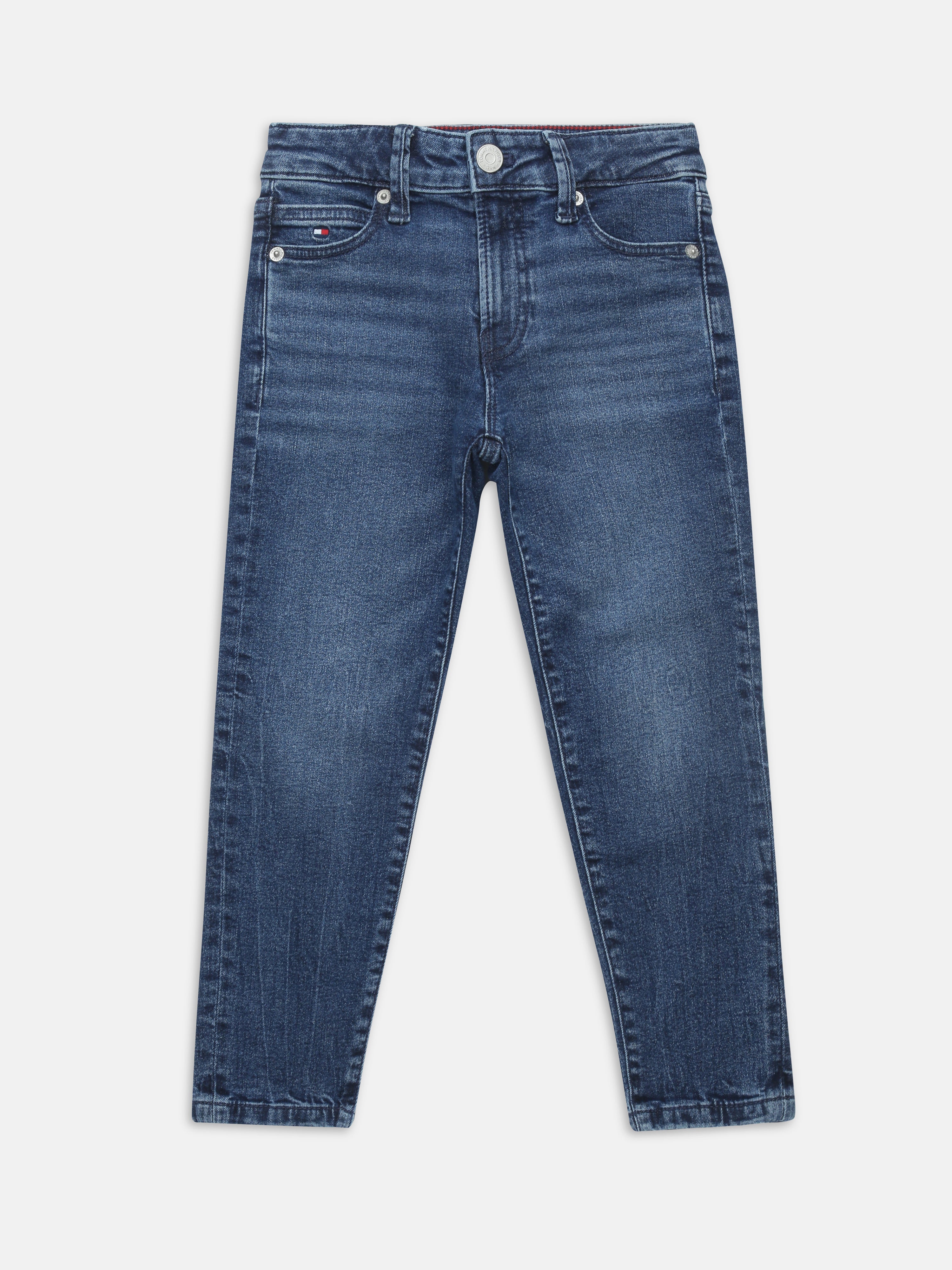 Boys Blue Straight Fit Mid Rise Jeans