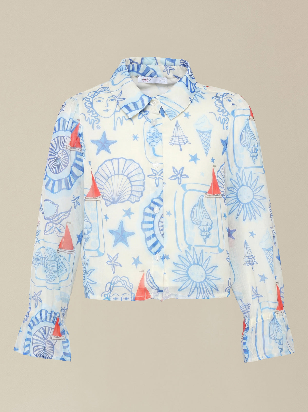 Girls Blue Haze Casual Long Sleeve Shirt