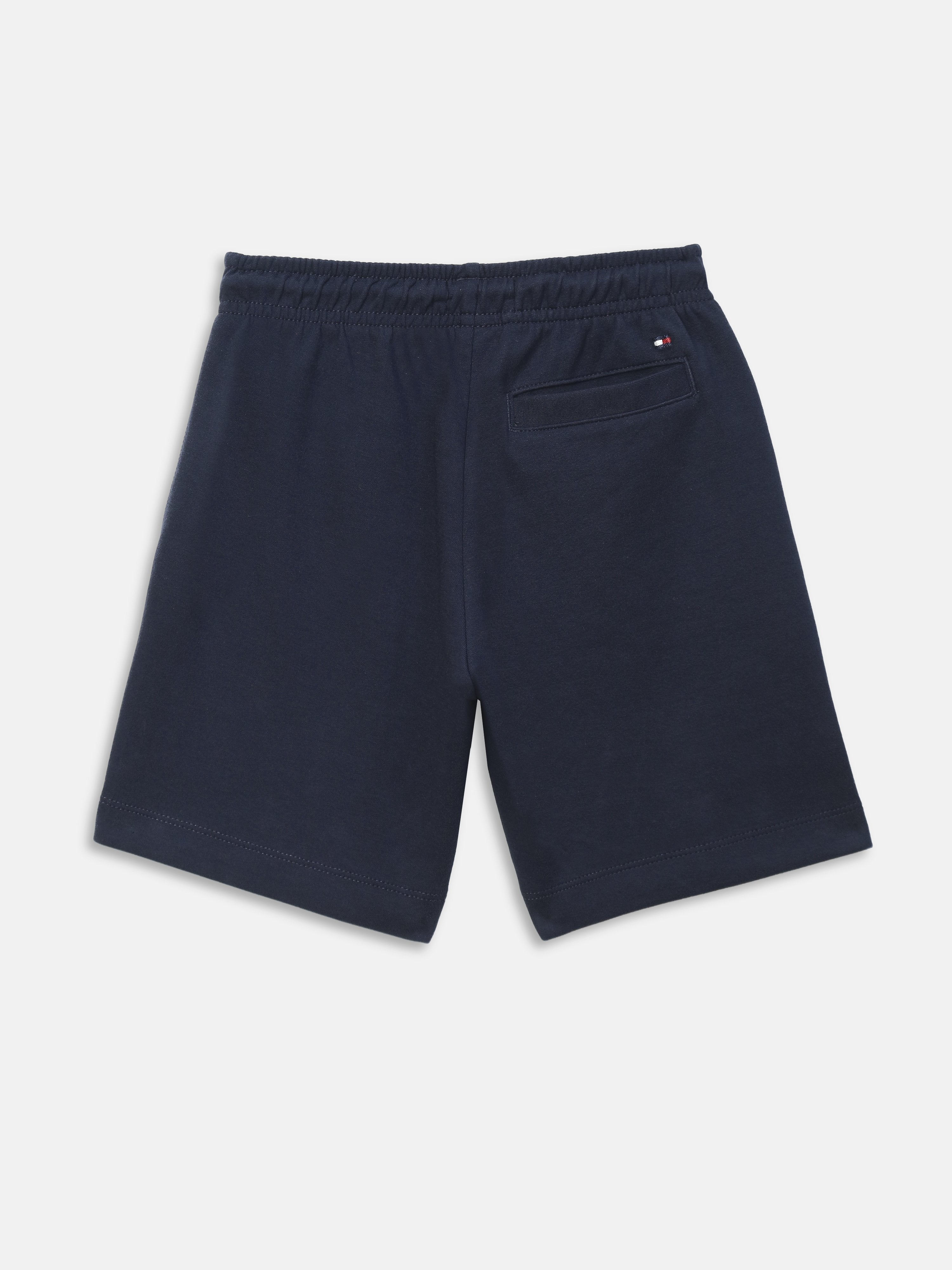 Girls Navy Logo Cotton Blend Casual Knit Bottom