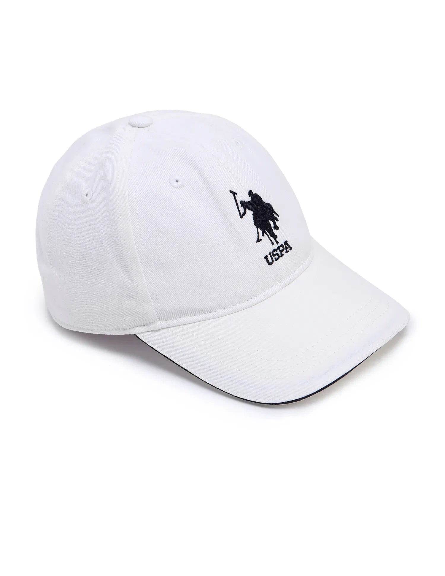 Boys White Cotton Brand Embroidered Twill Cap