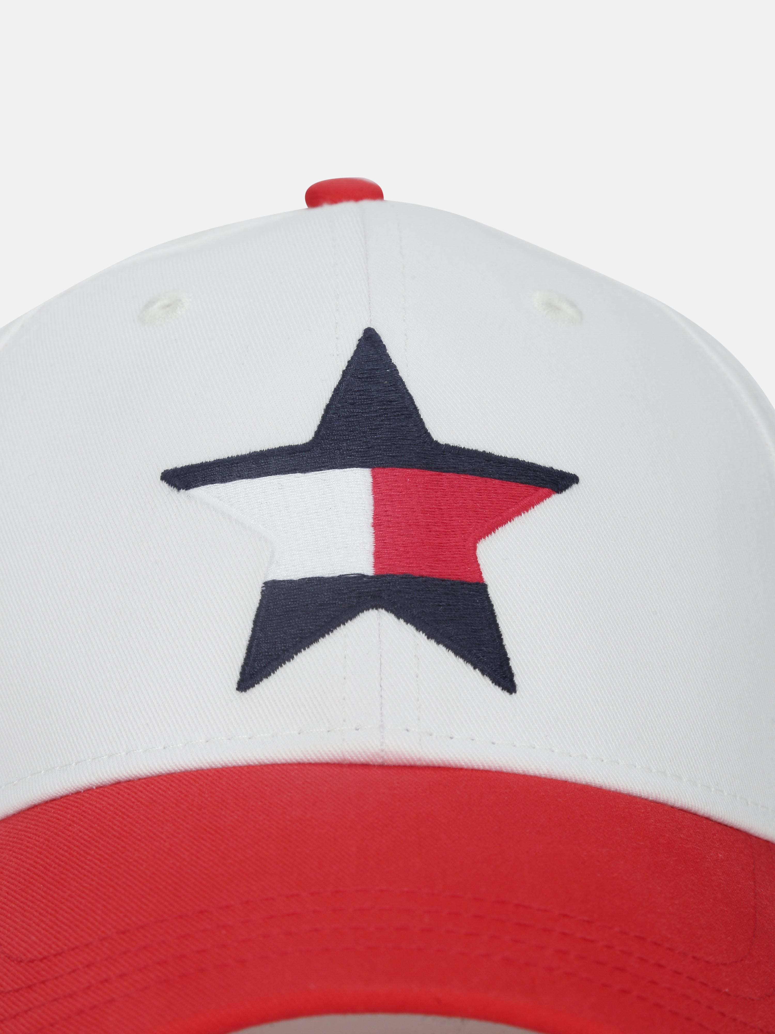 Kids White Printed Organic Cotton Casual Cap