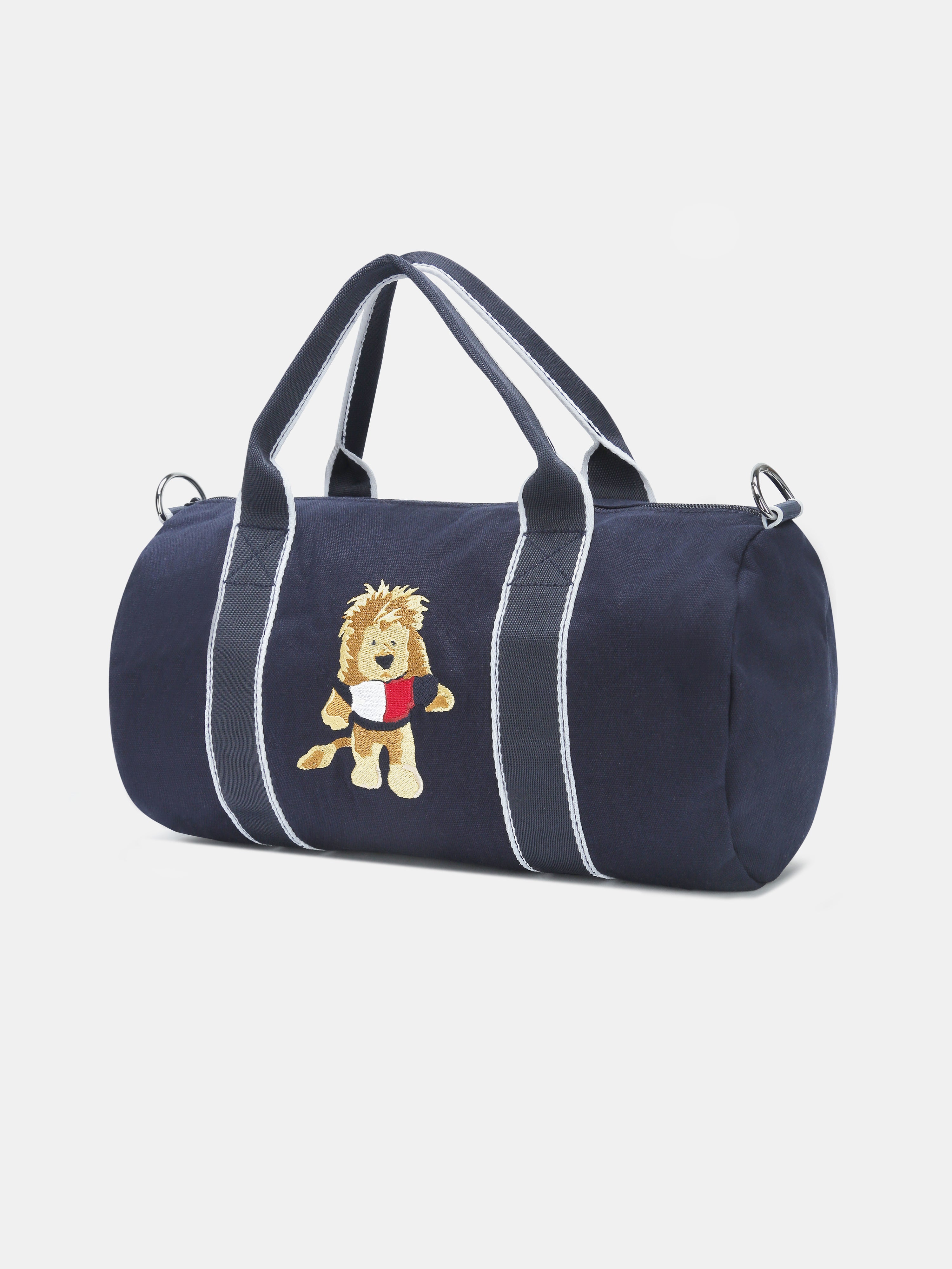 Kids Blue Casual Embroidered Polyester Carry Bag