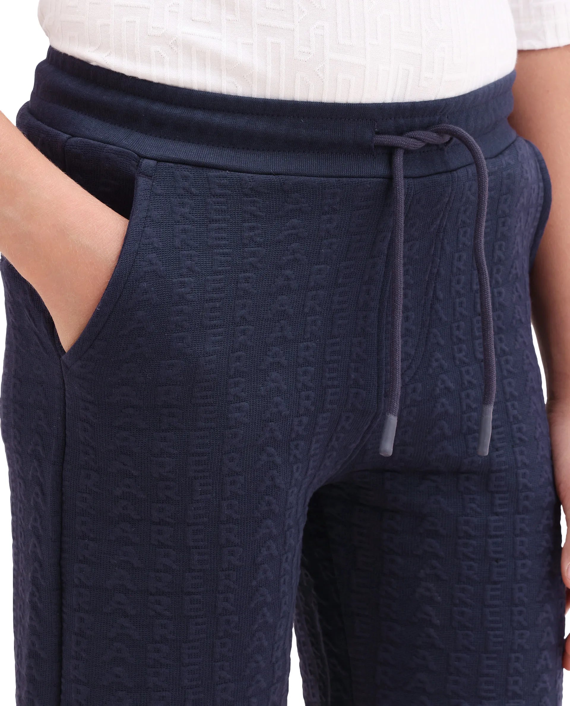 Rare Ones Boys Purple Jacquard Regular Fit Shorts