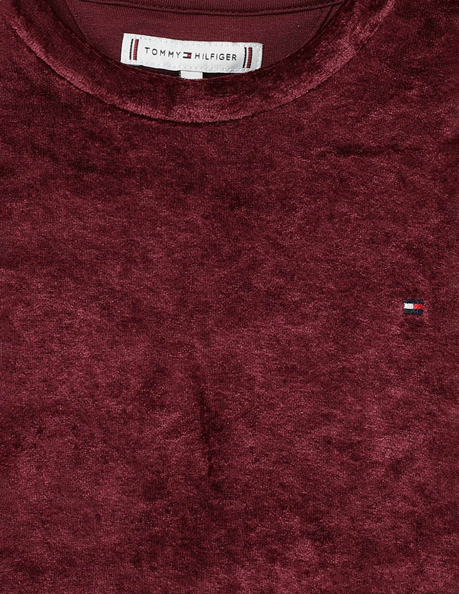 Girls Maroon Solid Knee Length Modal Blend Dress