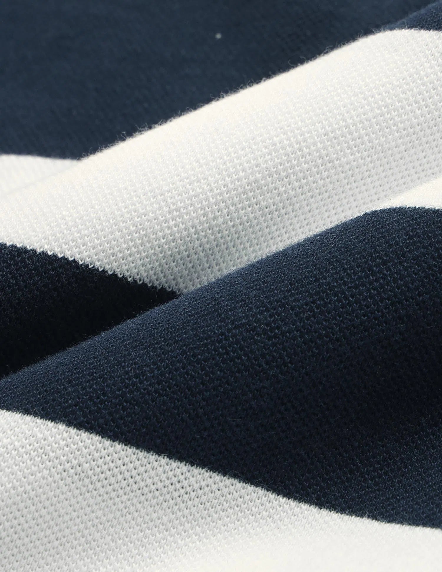 Girls Navy Cotton Horizontal Striped A-Line Polo Dress