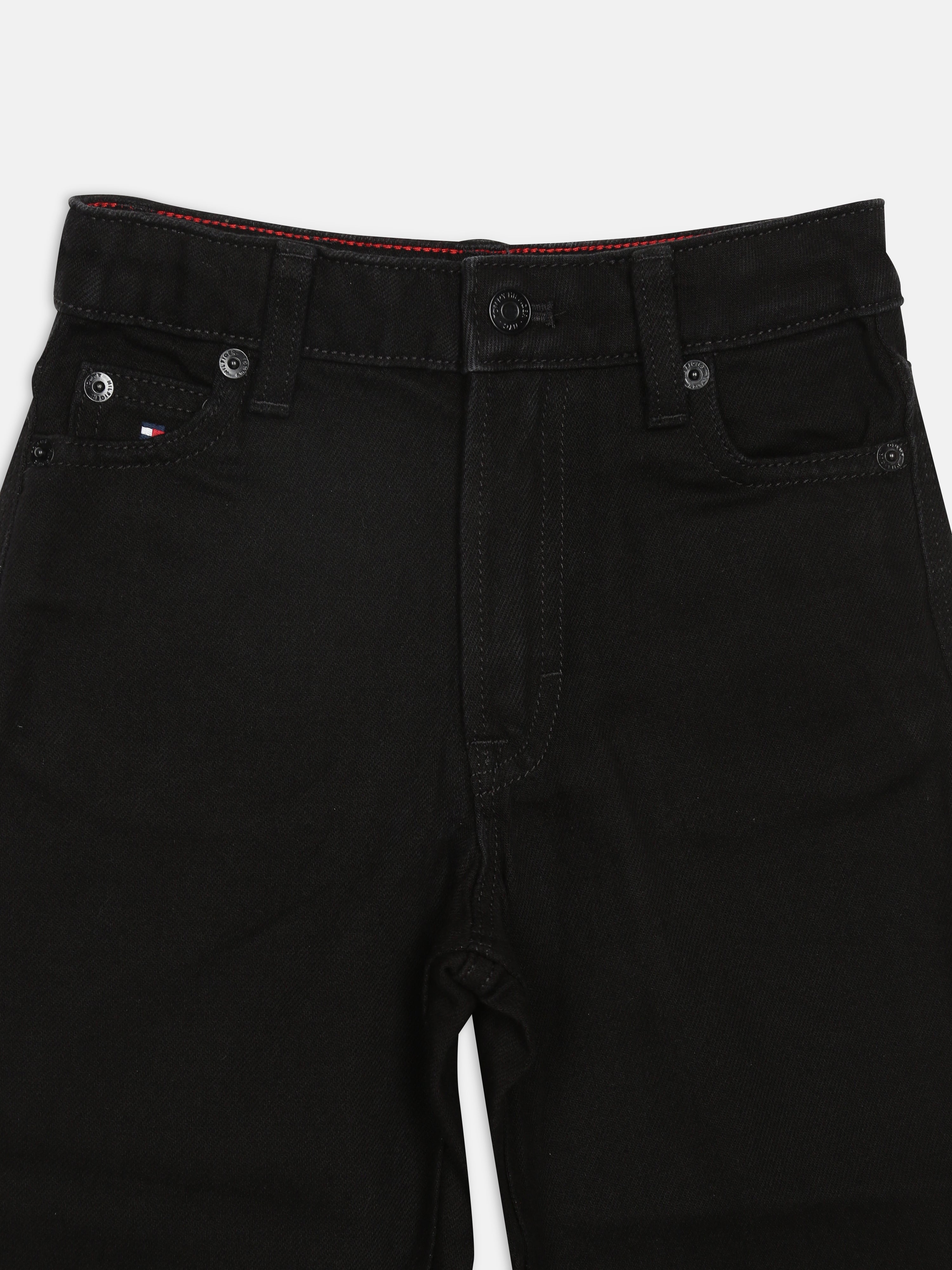Girls Black Lyocell Blend Straight Fit Denim Jeans