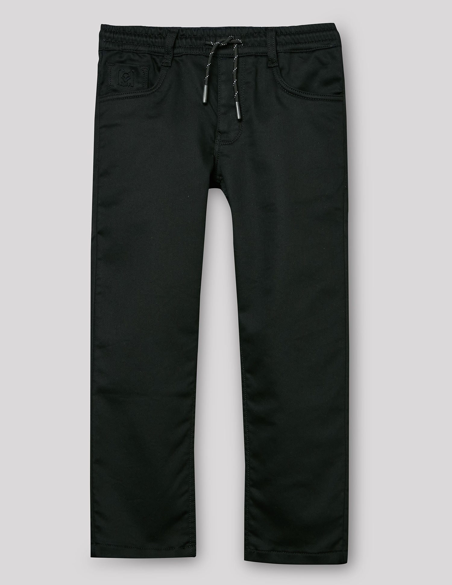 Boys Black Cotton Blend Denim Jogger Regular Fit Jeans