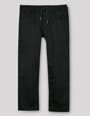 Boys Black Cotton Blend Denim Jogger Regular Fit Jeans