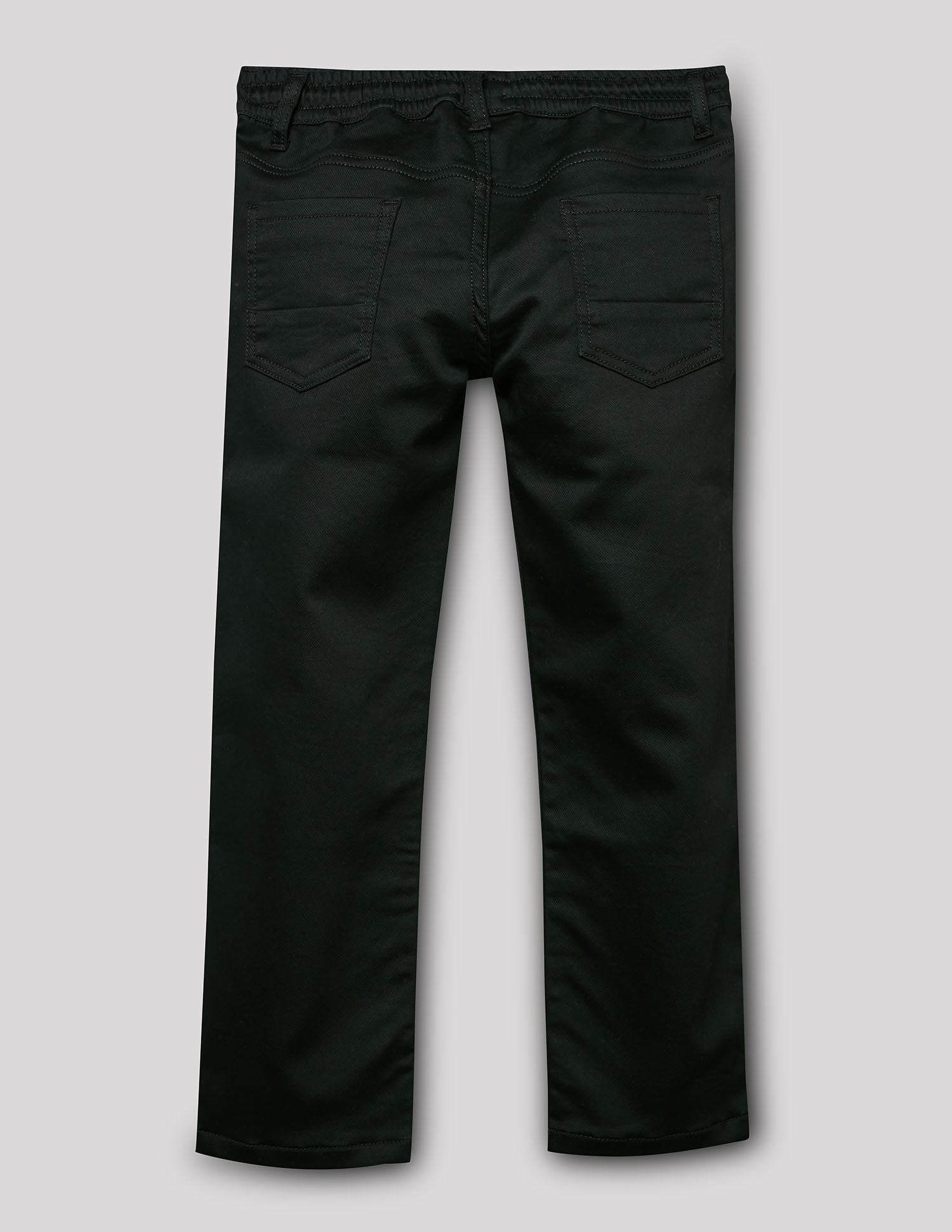 Boys Black Cotton Blend Denim Jogger Regular Fit Jeans