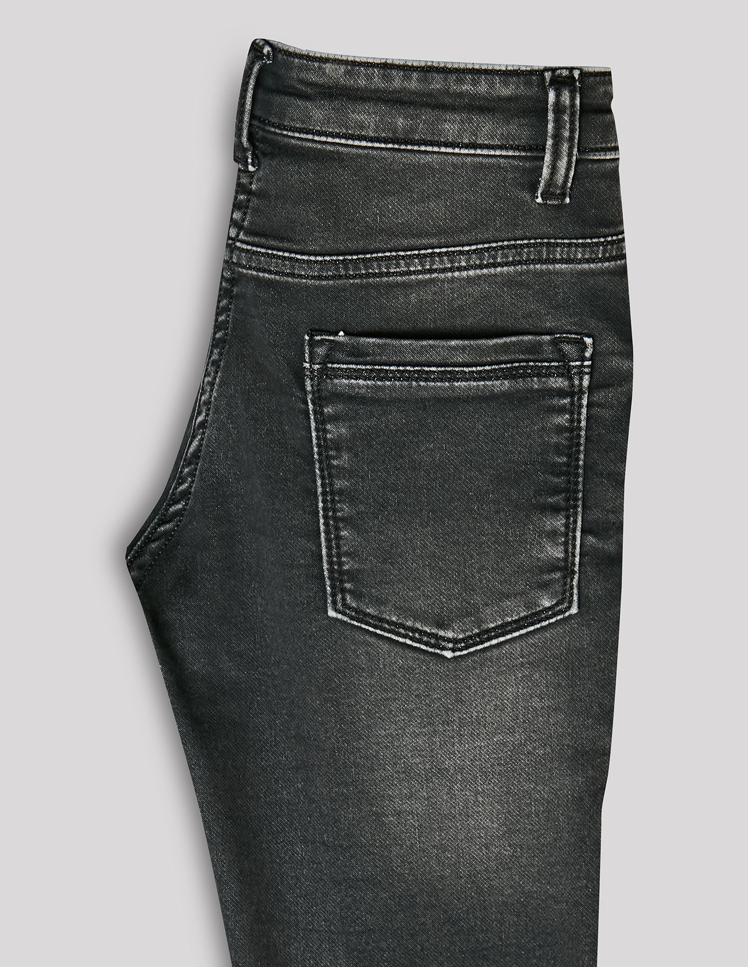 Boys Black Stretch Denim Regular Fit Jeans